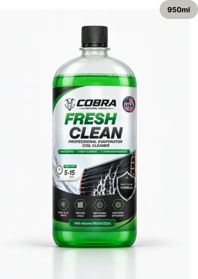 COBRA FreshClean professional evaporator coil cleaner 950ml bottle